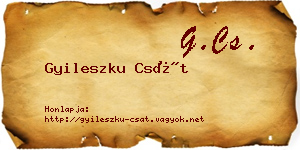 Gyileszku Csát névjegykártya